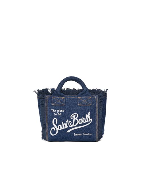 Borsa Vanity mini in denim di cotone lavaggio scuro Mc2 Saint Barth | VAMI00100431L